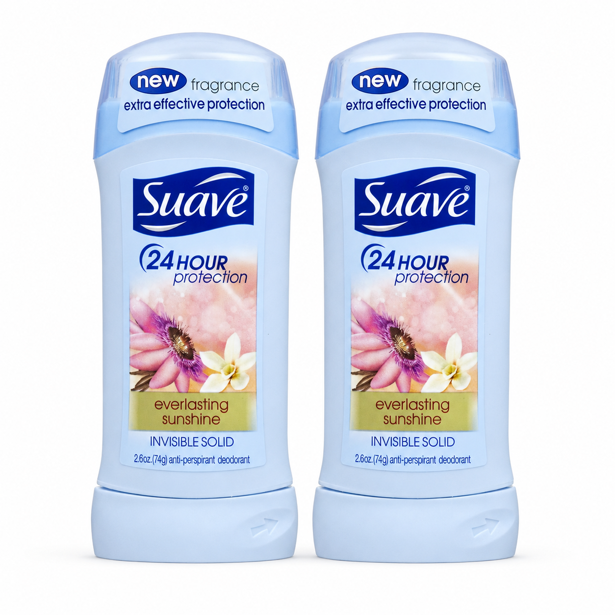 Suave Antiperspirant Deodorant Invisible Solid Everlasting Sunshine 2.6 oz Suave